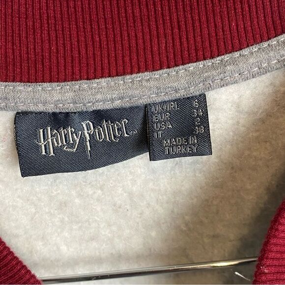 Primark Harry Potter Zip-Up Varsity Style Gryffindor Graphic Sweater - Picture 3 of 4